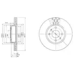 Тормозной диск BG2413 DELPHI