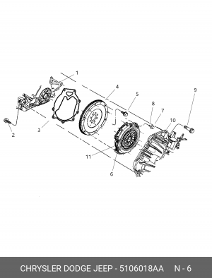 Комплект сцепления 5106 018AA CHRYSLER