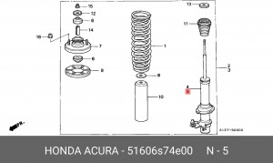 Амортизатор 51606S74E00 HONDA