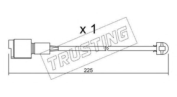Сигнализатор, износ тормозных колодок SU.075 TRUSTING
