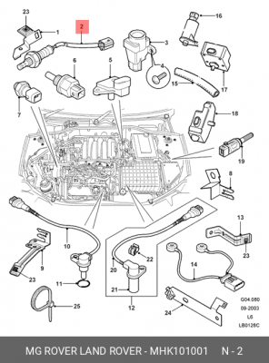 Лямбда-зонд MHK101001 MG ROVER LAND ROVER