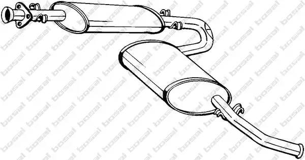 Глушитель выхлопных газов конечный 283411 BOSAL
