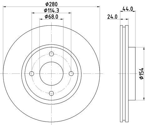 Конденсатор, кондиционер 8FC 351 036-771 HELLA
