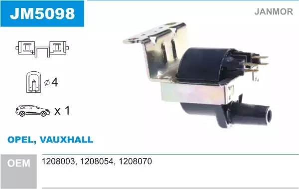 Катушка зажигания JM5098 JANMOR