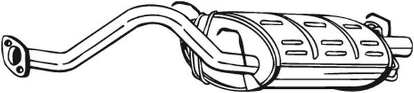 Глушитель выхлопных газов конечный 163-349 BOSAL