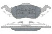 Комплект тормозных колодок, диско SP237 SCT