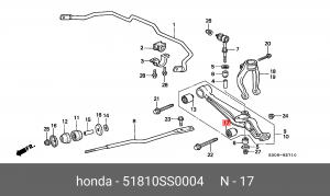 Сайлентблок 51810-SS0-004 HONDA