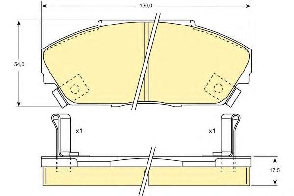 Комплект тормозных колодок, диско 6107339 GIRLING