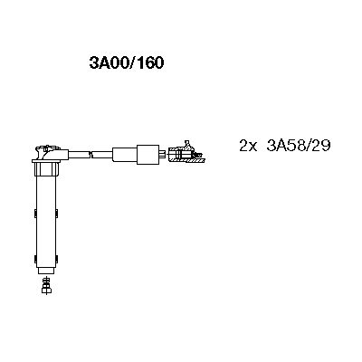 Ккомплект проводов зажигания 3A00160 BREMI