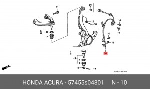 Датчик, частота вращения колеса 57455S04801 HONDA