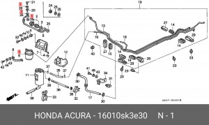 Топливный фильтр 16010SK3E30 HONDA