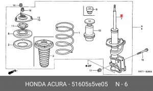 Амортизатор 51605S5VE05 HONDA