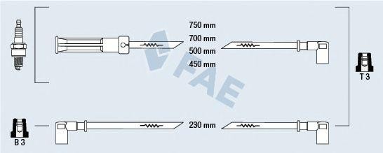 Ккомплект проводов зажигания 85550 FAE