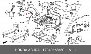 Насос электрический топливной системы 17040SZ3A50 HONDA