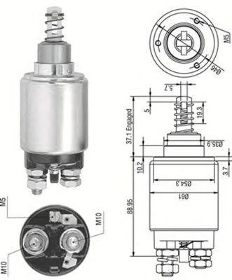 Тяговое реле, стартер 940113050174 MAGNETI MARELLI