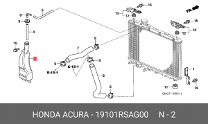 Деталь 19101RSAG00 HONDA