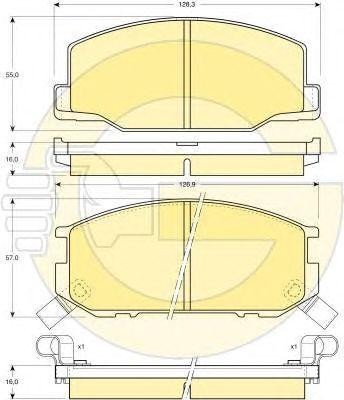 Комплект тормозных колодок, диско 6108699 GIRLING