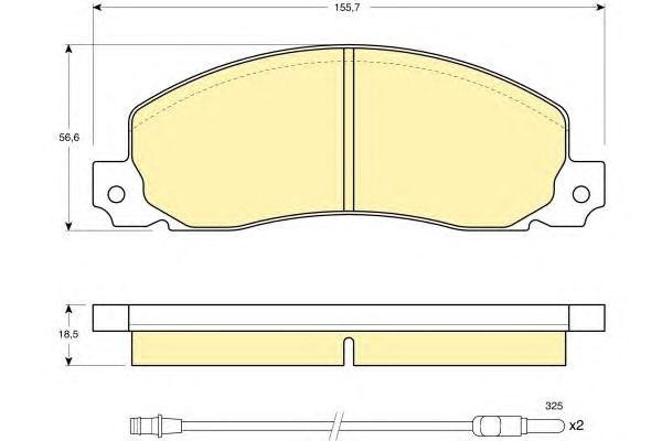 Комплект тормозных колодок, диско 6103443 GIRLING