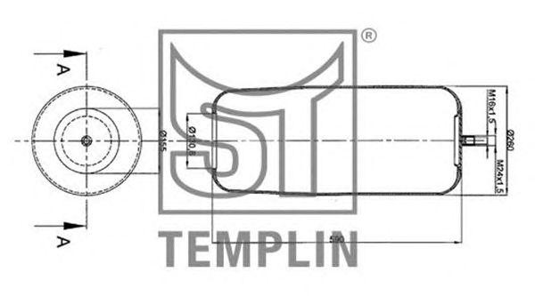 Кожух пневматической рессоры 040606006971 TEMPLIN