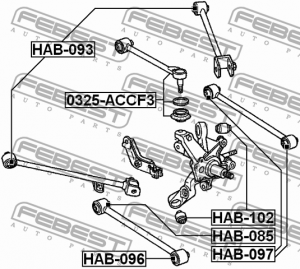Сайлентблок HAB-085 FEBEST