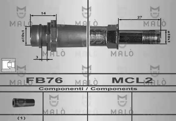 Тормозной шланг 80356 MALO