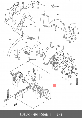 Гидравлический насос, рулевое управление 49110-60B11 SUZUKI