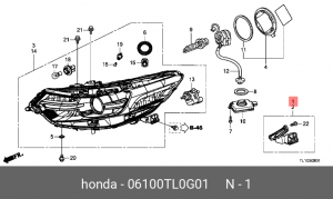 Клипса крепежная 06100TL0G01 HONDA