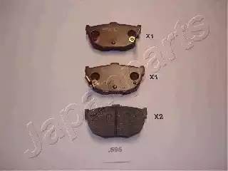 Комплект тормозных колодок, диско PP595AF JAPAN PARTS GROUP