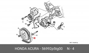 Поликлиновой ремень 56992-P5T-G00 HONDA