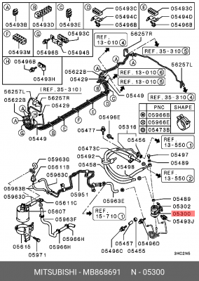 Фильтр топливный MB868691 MITSUBISHI