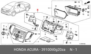 Радиоприемник 39100TL0G20ZA HONDA