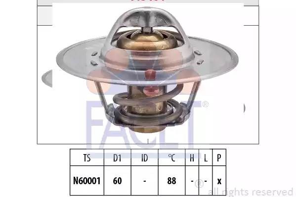 Термостат, охлаждающая жидкость 78461S FACET