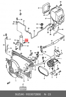 Осушитель, кондиционер 95330-72B00 SUZUKI