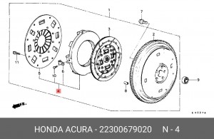 Нажимной диск сцепления 22300679020 HONDA