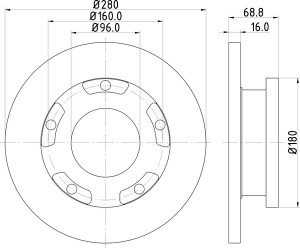 Тормозной диск MDC1808 MINTEX