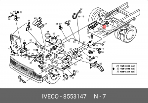 Тормозной шланг 8553147 IVECO