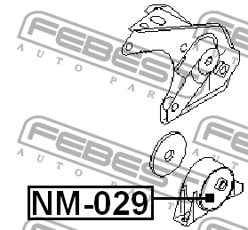 Подушка двигателя NM-029 FEBEST