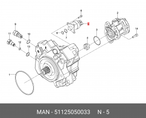 Редукционный клапан, Common-Rail-System 51125050033 MAN