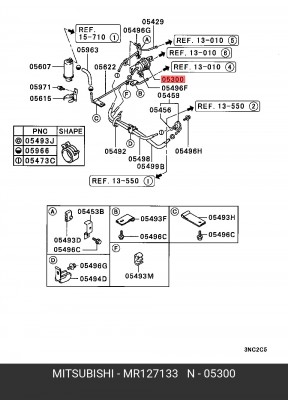 Фильтр топливный MR127133 MITSUBISHI
