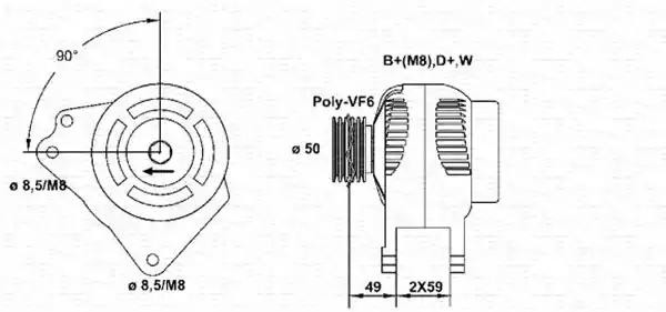 Генератор 943356794010 MAGNETI MARELLI