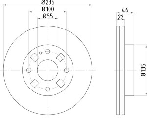 Тормозной диск MDC1418 MINTEX