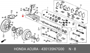 Тормозной суппорт 43013SN7G00 HONDA