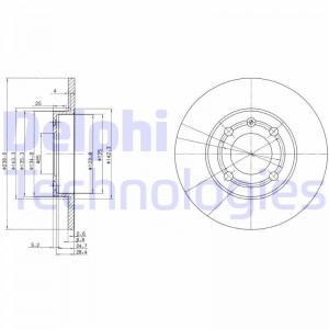 Тормозной диск BG2911 DELPHI