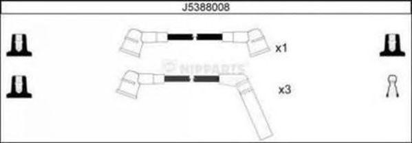 Ккомплект проводов зажигания J5388008 H B JAKOPARTS NIPPARTS