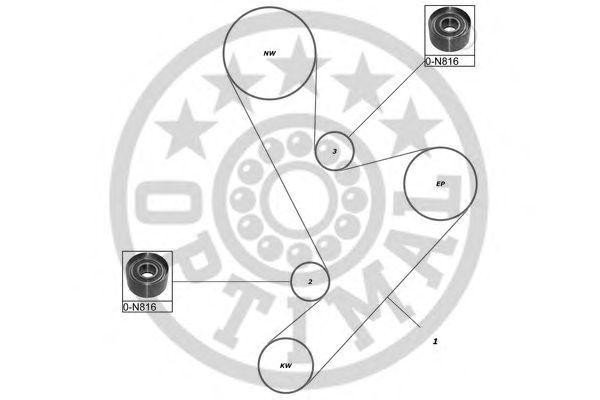 Комплект ремня ГРМ SK-1153 OPTIMAL