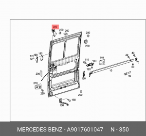 Ролик сдвижной двери A 901 760 10 47 MERCEDES BENZ