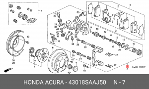Тормозной суппорт 43018SAAJ50 HONDA