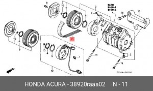 Ремень приводной 38920RAAA02 HONDA