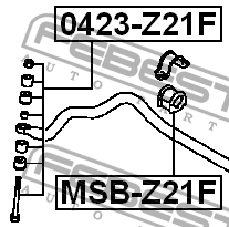 Втулка стабилизатора MSB-Z21F FEBEST