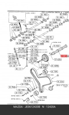 Распредвал JE06-12-420B MAZDA